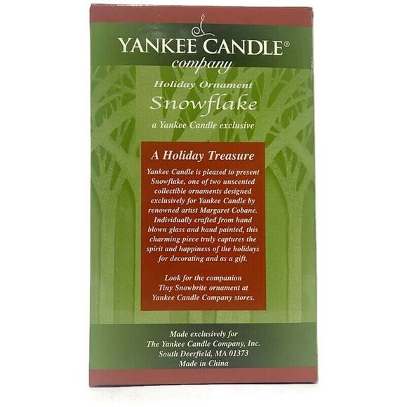 Yankee Candle Snowflake Holiday Ornament Elf With Candle Christmas Blown Glass - Picture 3 of 9